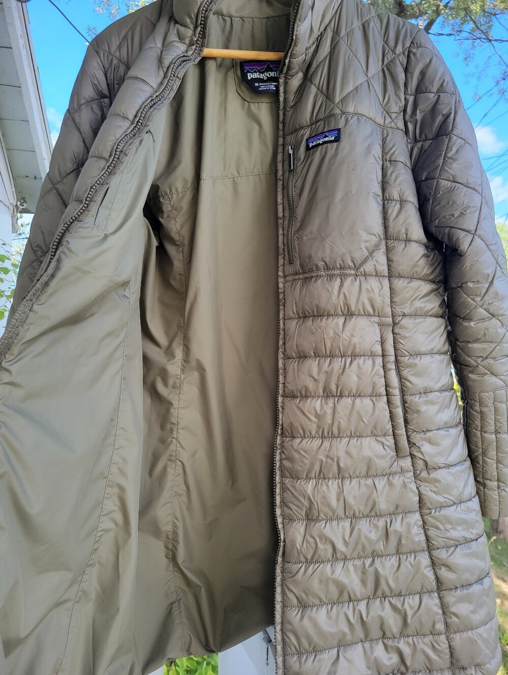 PATAGONIA Women's Puffer Coat, Size-XL, Color- Olive Green - Picture 12 of 16